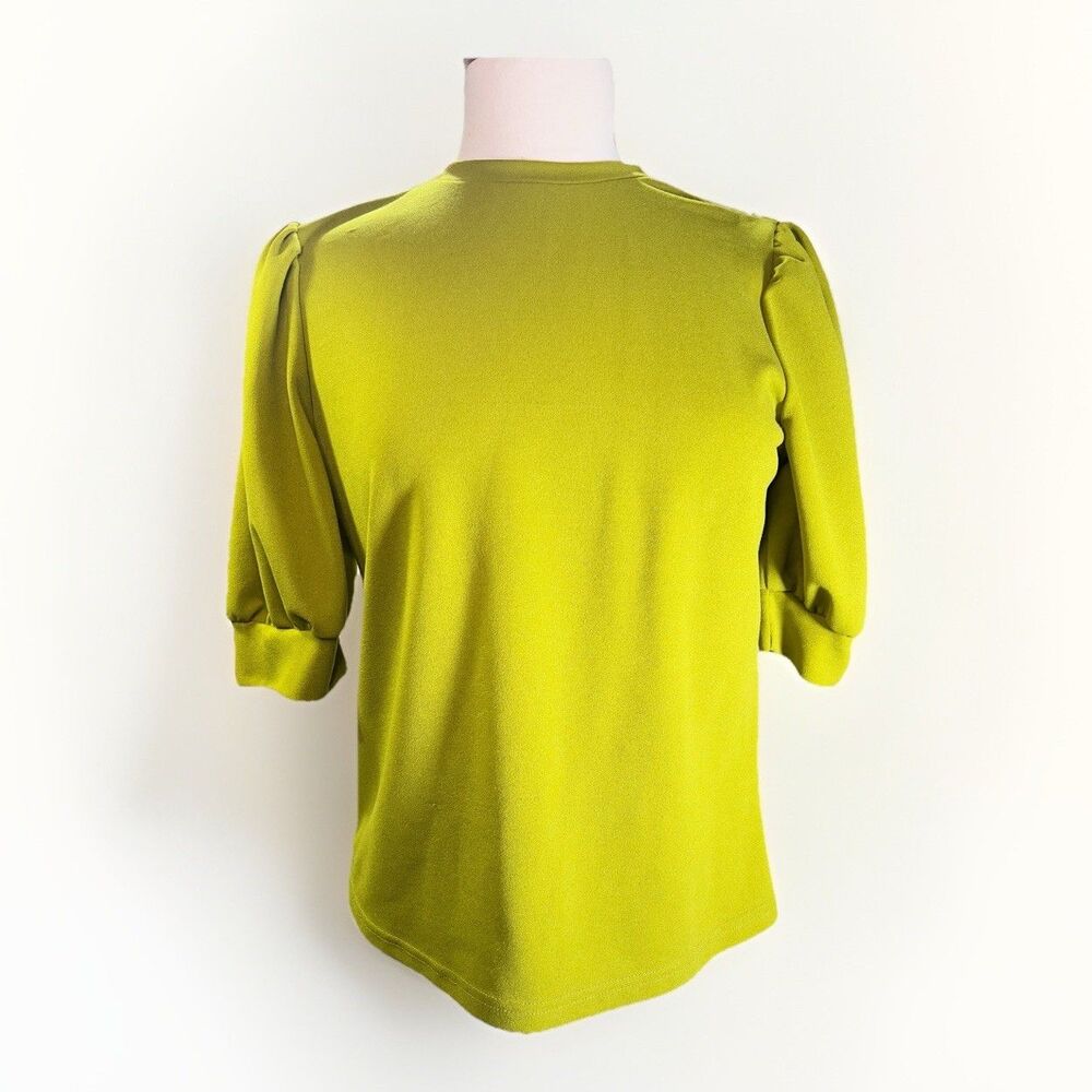 H&M Blouse Size M Women's Classic Chartruse Dark Academia Ivy League Top